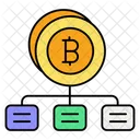 Rede Bitcoin Criptomoeda Bitcoin Ícone