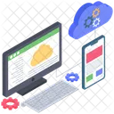 Computacao Em Nuvem Rede Em Nuvem Compartilhamento Em Nuvem Ícone