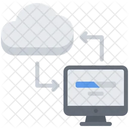 Rede de computadores em nuvem  Ícone