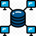 Rede De Dados Armazenamento Processo Ícone