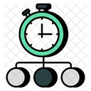 Rede De Tempo Conexao De Tempo Nos De Tempo Ícone