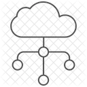 Cloud Network Thinline Icone Ícone