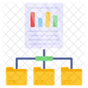 Rede de relatórios de negócios  Ícone