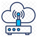 Rede Sem Fio Armazenamento Em Nuvem Computacao Em Nuvem Ícone