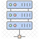 Icone De Cor Linear Incrivel De Rede De Servidor Ícone