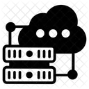 Intercambio De Datos En La Nube Servidor En La Nube Conexion En La Nube Icono