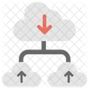 Redes En La Nube Computacion En La Nube Datos En La Nube Icono