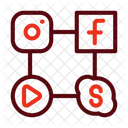 Redes Sociales Social Medios Sociales Icono