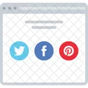 Social Medios Web Icono