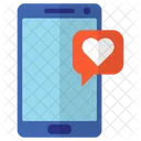 Redes Sociales Telefono Amor Icono