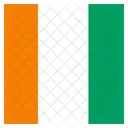 Costa Divoire Bandera Icono