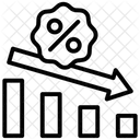 Reducao Diminuicao Da Taxa Taxas Baixas Ícone