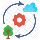 Reducao De Emissoes De Carbono Ar Limpo Ecologia Ciclo Do Carbono Fotossintese Troca Gasosa Ícone