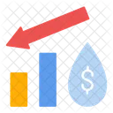 Queda No Preco Do Combustivel Perda No Preco Do Combustivel Petroleo Ícone