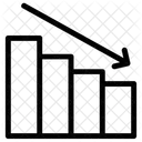 Diminuicao Financeira Grafico Descendente Crise Financeira Ícone