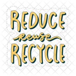 Reduce Reuse Recycle Icon Download In Sticker Style Reduce Reuse Recycle Icon Download In Sticker Style