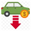 Reduce Transportation Costs Low Car Cost Low Vehicle Cost Icon