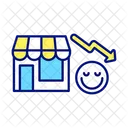 Reduced customer loyalty  Icon