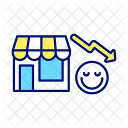 Reduced customer loyalty  Icon