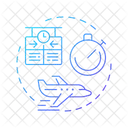 Reduced flight delays  Icon