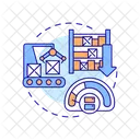 Reduced Inventory Supply Chain Management Manufacturing Execution Systems Icon