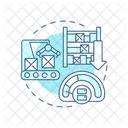 Reduced Inventory Supply Chain Management Manufacturing Execution Systems Icon