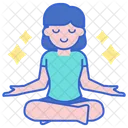 Reducing Stress Yoga Calm Icon