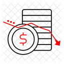 Reduction Des Couts Reduction Des Couts Reduction Des Depenses Icône