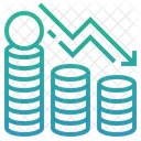 Reduction Business Loss Decrease Money Icon