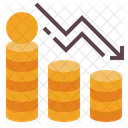 Reduction Business Loss Decrease Money Icon