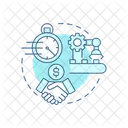 Time Reduction Manufacturing Icon