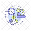 Time Reduction Manufacturing Icon