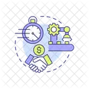Time Reduction Manufacturing Icon
