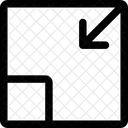 Reduzieren Schrumpfen Skalieren Symbol