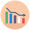 Reduzierung Geschaft Nach Unten Business Chart Symbol