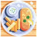 Peixe E Batatas Fritas Reino Unido Ícone