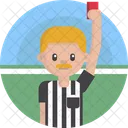 Sports Referee Red Card Icon