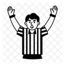 Referee Touchdowning Match Umpire Icon