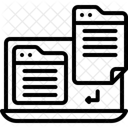 Reference Icon - Download in Line Style