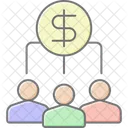 Referrals Dollar Lineal Color Icon Icon