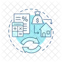 Gestion De La Dette Refinancement De La Dette Pret Sur Valeur Domiciliaire Icône