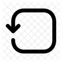Refresh Square Left Arrow Navigation Navigate Icon
