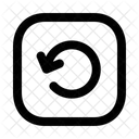 Refresh Square Left Arrow Navigation Navigate Icon