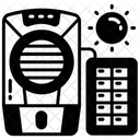 Refrigerador De Ar Movido A Energia Solar Ac Solar Ar Condicionado Ícone