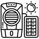 Refrigerador De Ar Movido A Energia Solar Ac Solar Ar Condicionado Ícone