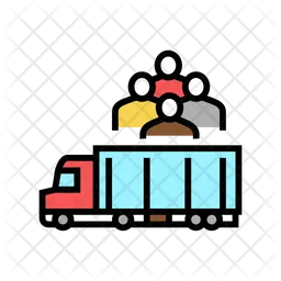 Refugee Truck  Icon