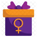 Regalo Del Dia De La Mujer Regalo Caja Icon