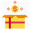 Dinero Caja De Regalo Celebracion Icono