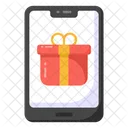 Regalo En Linea Regalo Movil Compras En Linea Icono