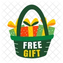 Regalo Gratis Cesta De Mano Sorpresa Icono